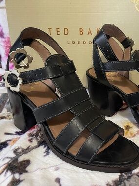 Ted Baker black sandals size 9.5